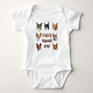 Body Para Bebê Um Corgi um o dia traz a um sorriso minha maneira!