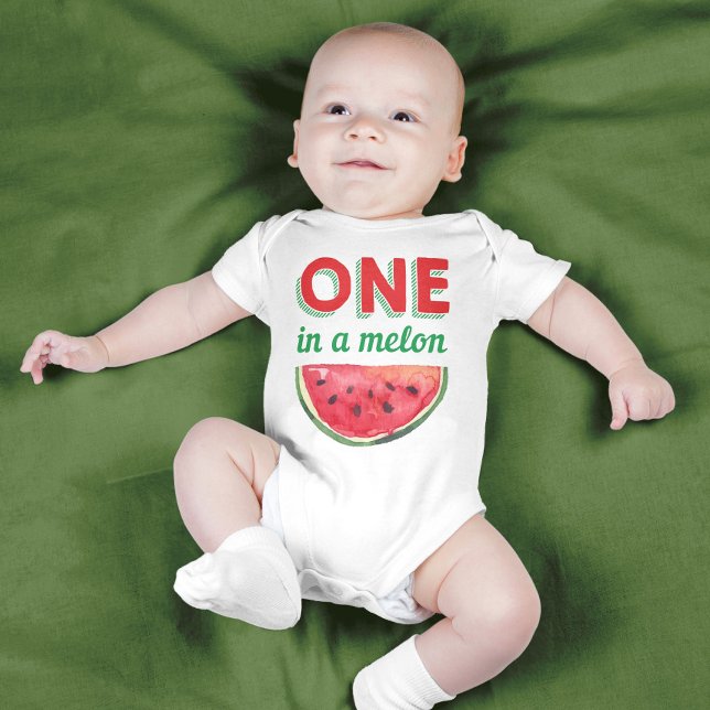 Body Para Bebê Um em Melon Watermelon Summer Gift Baby (Criador carregado)