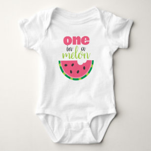 Body Para Bebê Um em um primeiro aniversario da Melon Watermelon 