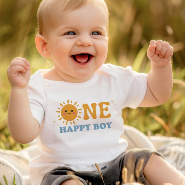 Body Para Bebê Um Feliz Primeiro Aniversário Onsie, primeiro aniv (Criador carregado)