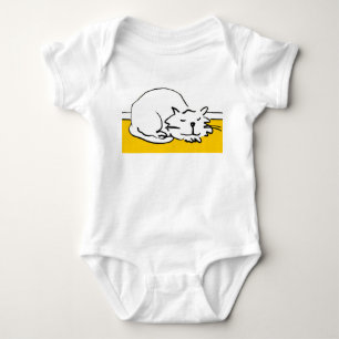 Body Para Bebê Um gato está dormindo. Gato Dormindo.