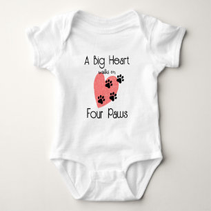 Body Para Bebê Um grande coração anda em quatro patas - Pet Lover