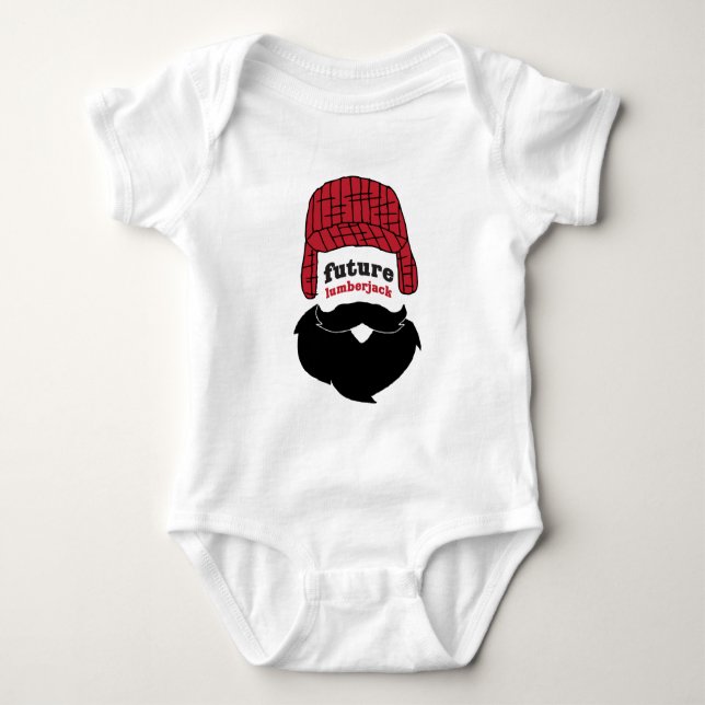 Body Para Bebê Um padrão Lumberjack Art Lumberjack Hat Lumberjack (Frente)