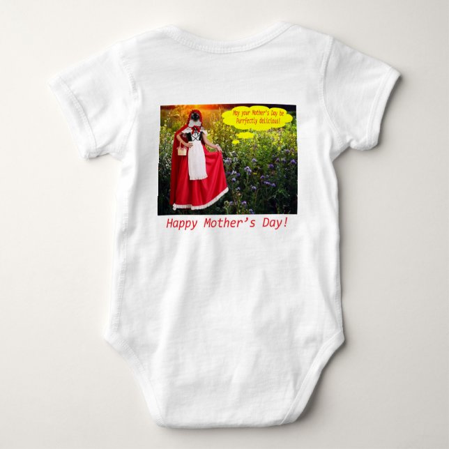 Body Para Bebê um pedaço. Feliz Dia de as mães. Ragdollcat/l (Verso)