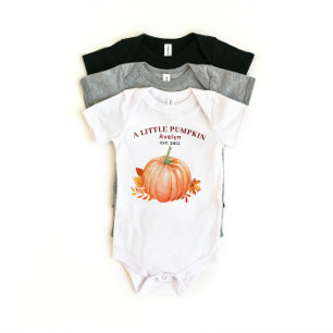 Body Para Bebê Um Pequeno Abóbora Nome Personalizado e Ano de Out