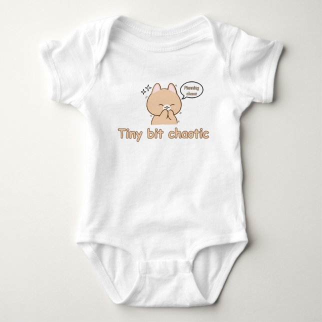 Body Para Bebê Um Pouco Caótico Cute Planejamento Caos (Frente)