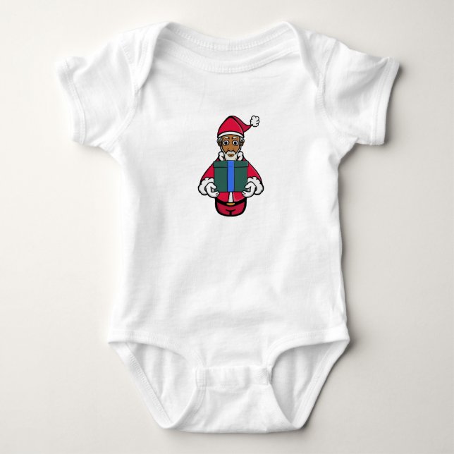 Body Para Bebê Um presente do Papai Noel (Frente)