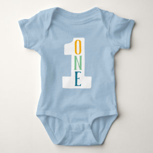 Body Para Bebê UM Primeiro Aniversário Bebê Bodyfato