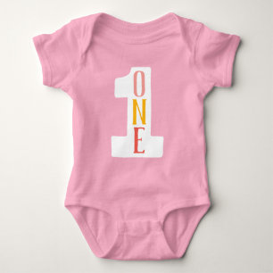 Body Para Bebê UM Primeiro Aniversário Bebê Bodyfato