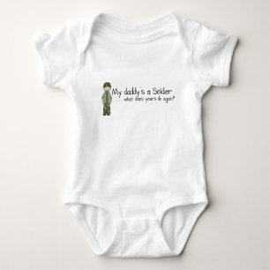 Body Para Bebê Um soldado do pai (6-24mo)
