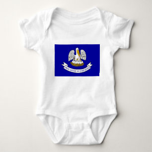 Body Para Bebê Um traje de bebê patriótico com bandeira da Loui