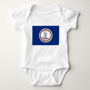 Body Para Bebê Um traje de bebê patriótico com bandeira Virgini