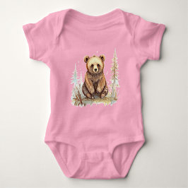 Body Para Bebê Um ursinho bonitinho - design de ilustração artíst