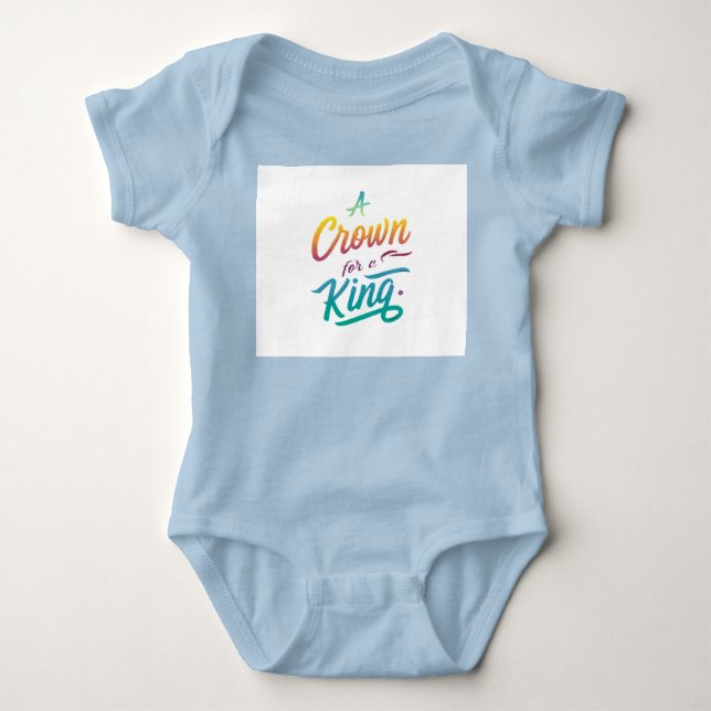 Body Para Bebê Uma Coroa para um Rei (Frente)