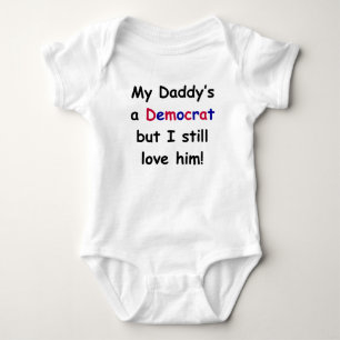 Body Para Bebê Uma Democrata do meu pai