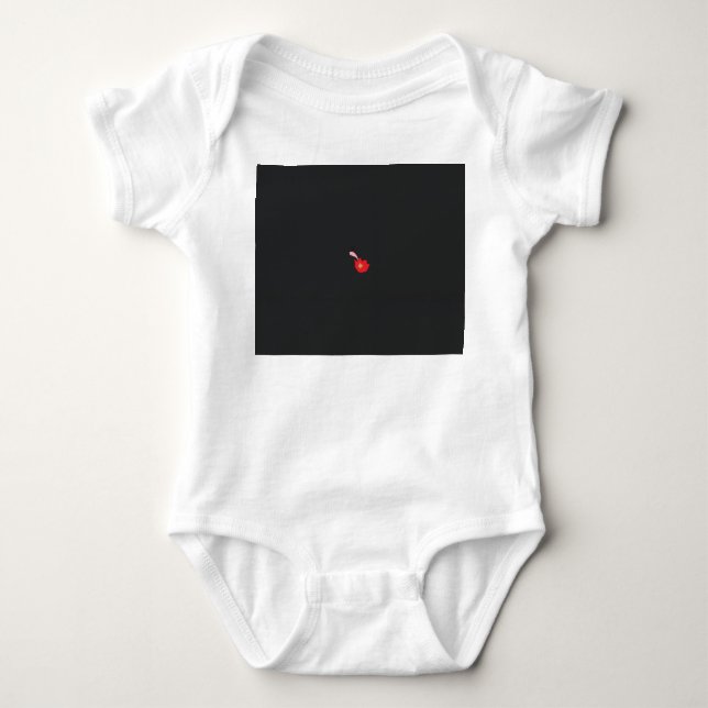 Body Para Bebê uma flor vermelha com um fundo preto (Frente)