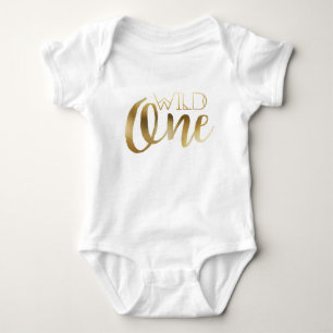 Body Para Bebê Uma folha Dourado   tribal selvagem chique boémia