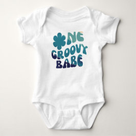 Body Para Bebê Uma Garota Groovy Retro Margarida Aniversário 70s