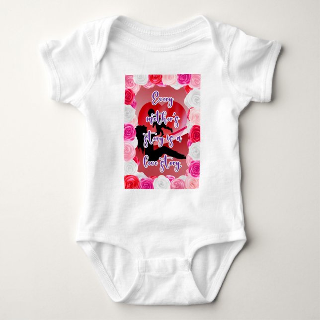 Body Para Bebê Uma história de amor de mãe (Frente)