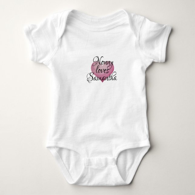 Body Para Bebê Uma peça PERSONALIZADA DO CORAÇÃO (Frente)