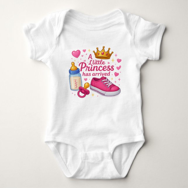 Body Para Bebê Uma Pequena Princesa Chegou Ao Celebo Da Menina (Frente)