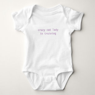 Body Para Bebê Uma senhora de gato maluca a treinar o bebê CUTE!