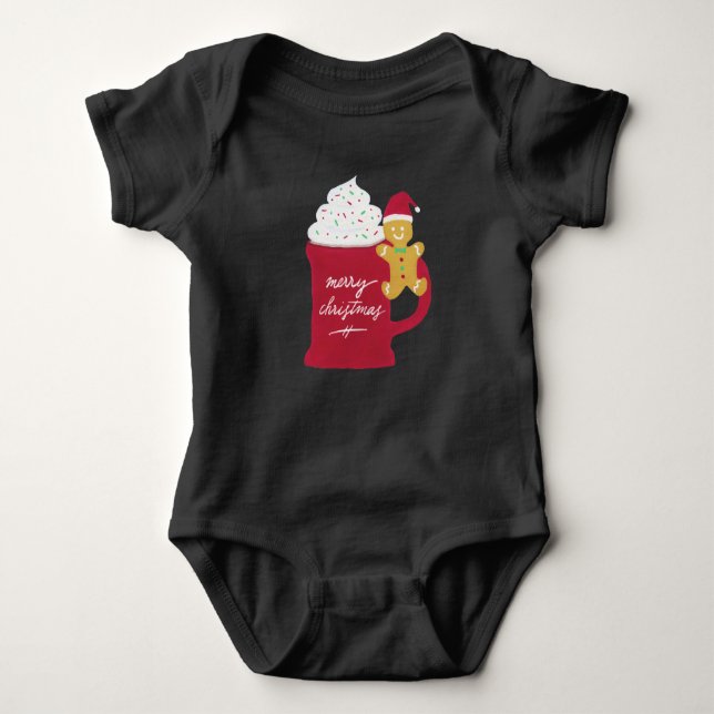 Body Para Bebê Uma Taça de Feliz Natal (Frente)