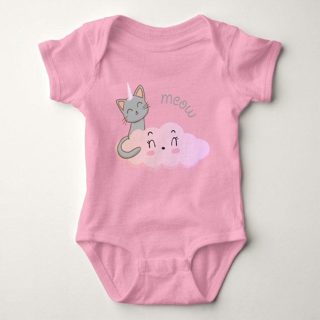 Body Para Bebê unicat cloud meow baby body (Frente)