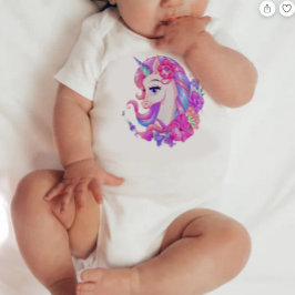 Body Para Bebê unicorn