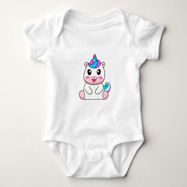 Body Para Bebê Unicorn Baby Bodyfit (Frente)