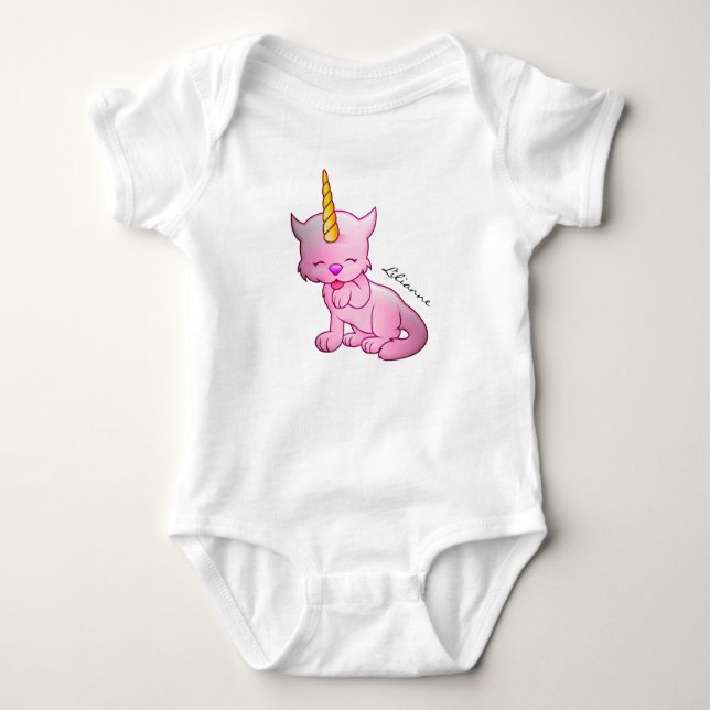 Body Para Bebê Unicorn Cat (Frente)