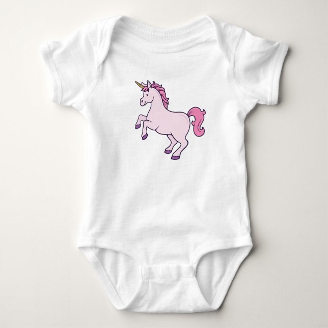 Body Para Bebê Unicorn de Cute Personalizável (Frente)
