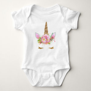 Body Para Bebê Unicorn Face Tutu Outfit