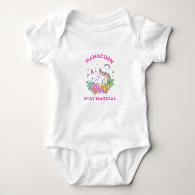 Body Para Bebê Unicorn Fan Club Magical Baby (Frente)