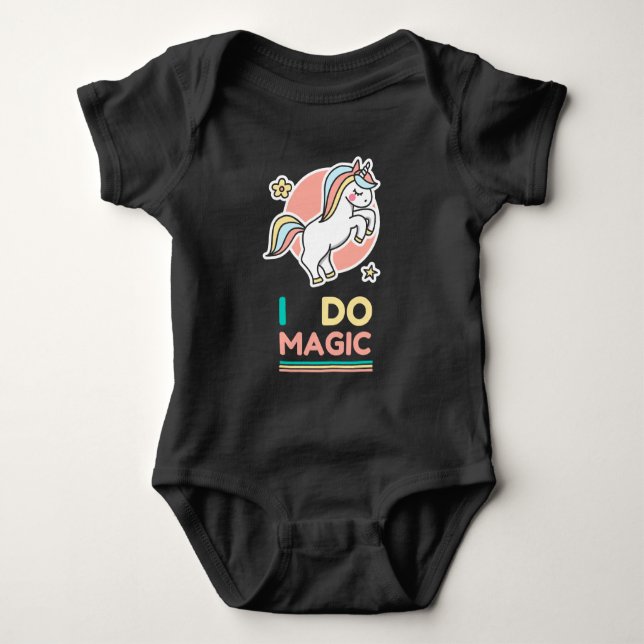 Body Para Bebê Unicorn - I Do Magic (Frente)