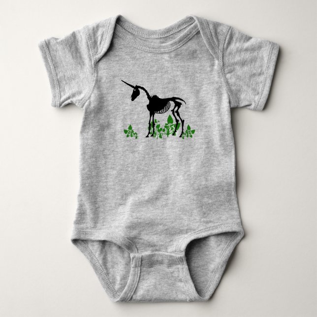 Body Para Bebê Unicorn Skeleton (Frente)