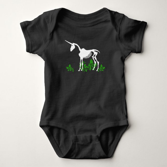 Body Para Bebê Unicorn Skeleton (Frente)