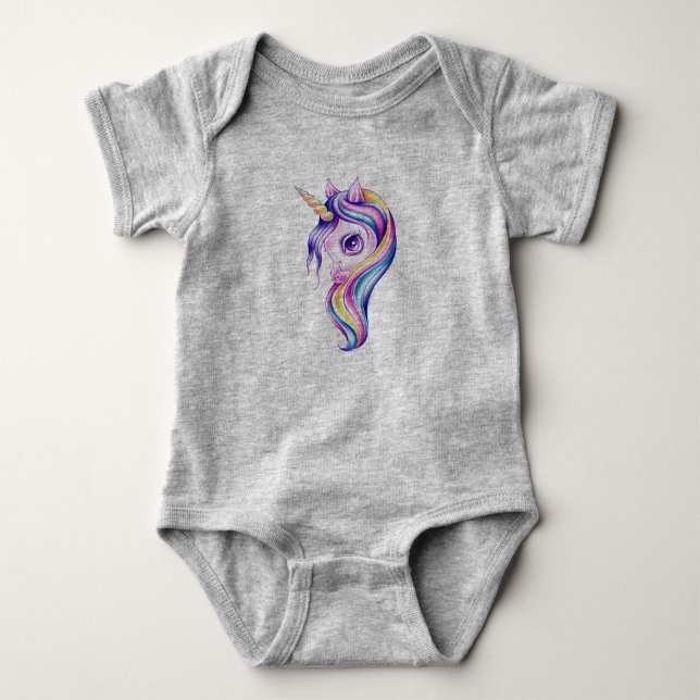 Body Para Bebê Unicórnio Candy Pop (Frente)