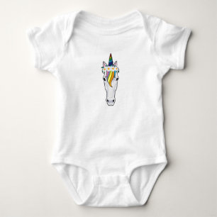Body Para Bebê Unicórnio com Flores