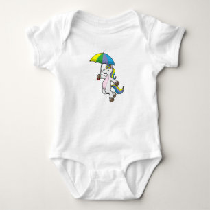 Body Para Bebê Unicórnio com guarda-chuva