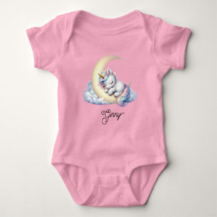 Body Para Bebê Unicórnio Fofo Dormindo