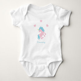 Body Para Bebê Unicornio rosa