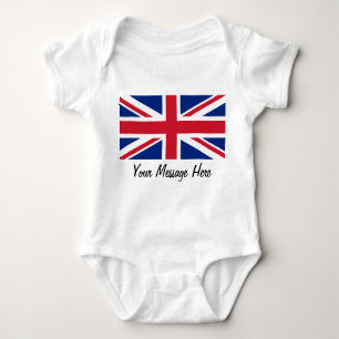 Body Para Bebê Union Jack Flag da Excelente Grã-Bretanha da Crian
