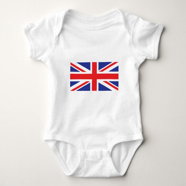 Body Para Bebê Union Jack UK Flag (Frente)