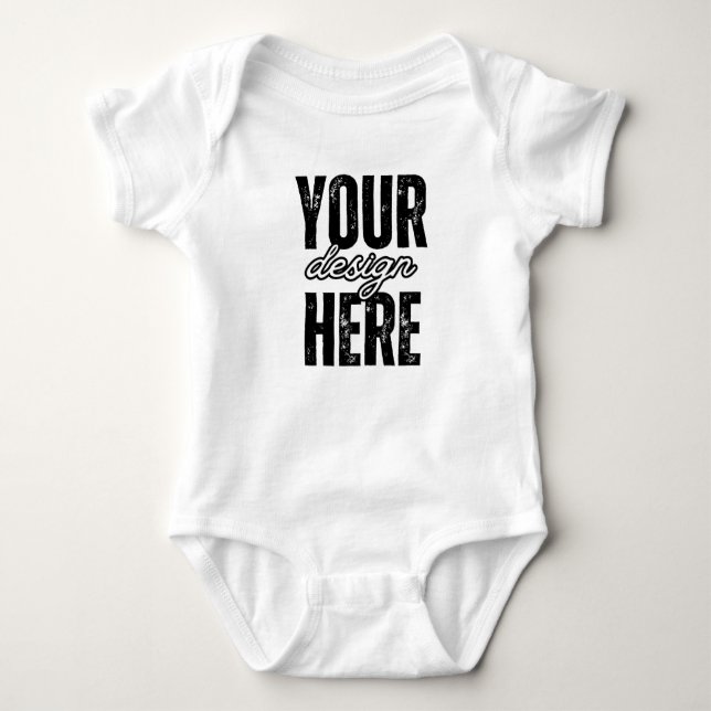 Body Para Bebê Unique Custom Baby Bodysuit Gift - Design Your Own (Frente)