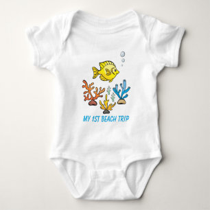 Body Para Bebê unisex fofofo, primeira viagem de praia