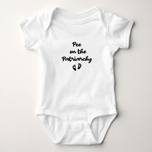Body Para Bebê Urine no Patriarcado, Presente de Bebê Roupas de B (Frente)