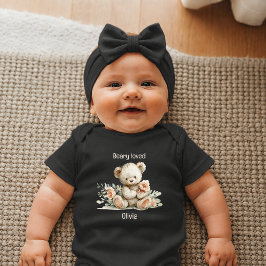 Body Para Bebê Ursinho Amado Urso de Pelúcia Personalizado Recém-