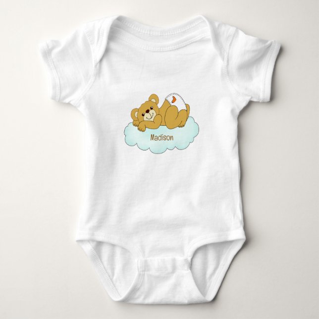 Body Para Bebê Ursinho do Bear Bear Name (Frente)