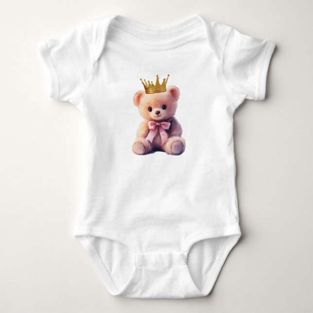 Body Para Bebê Ursinho Princesa (Frente)